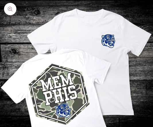 Front & Back Camo ‘Memphis’ 🏈 DTF Transfer Only