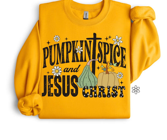 Pumpkin Spice and Jesus Christ DTF Transfer Only