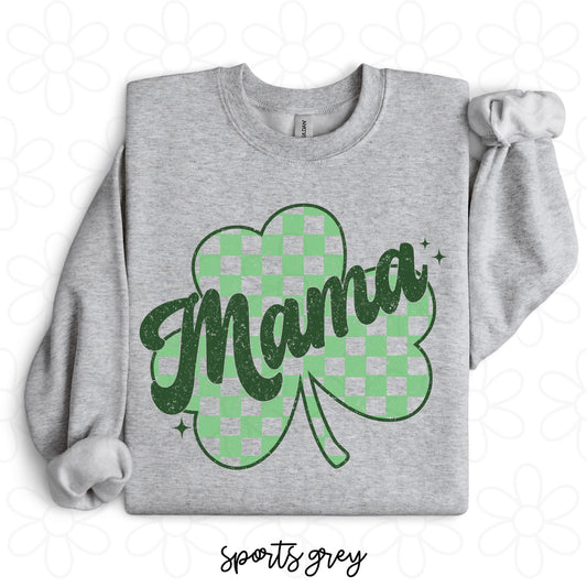 Checker Clover MaMa DTF Transfer