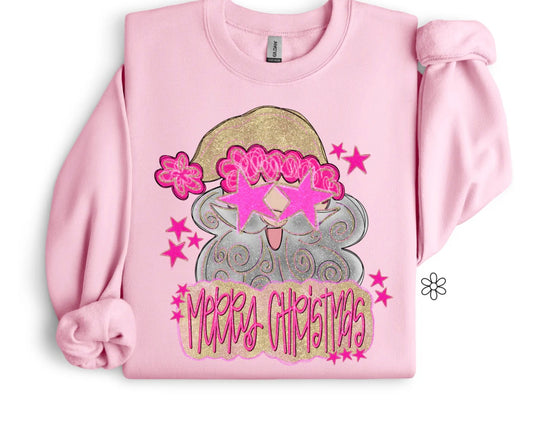 Merry Christmas Glitter DTF Transfer Only