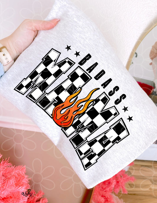 Badass Mom Flame DTF Transfer