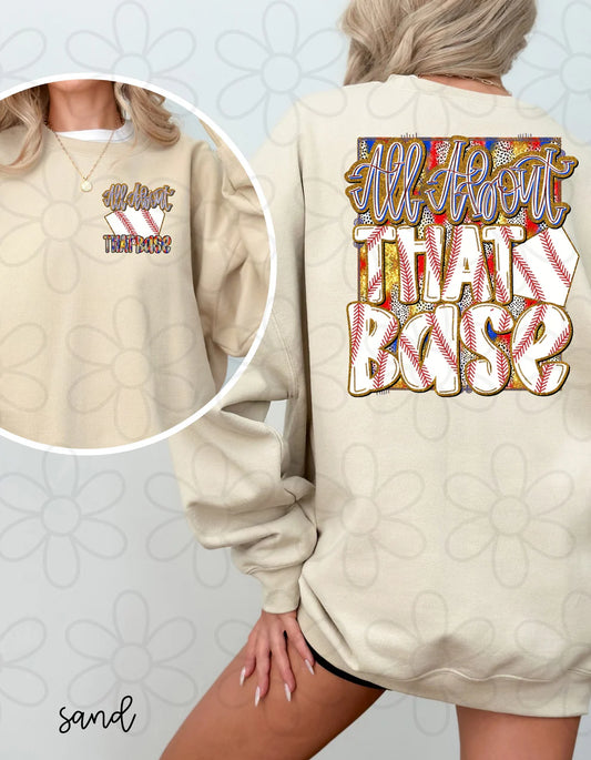 Baseball All About That Base DTF Transfer