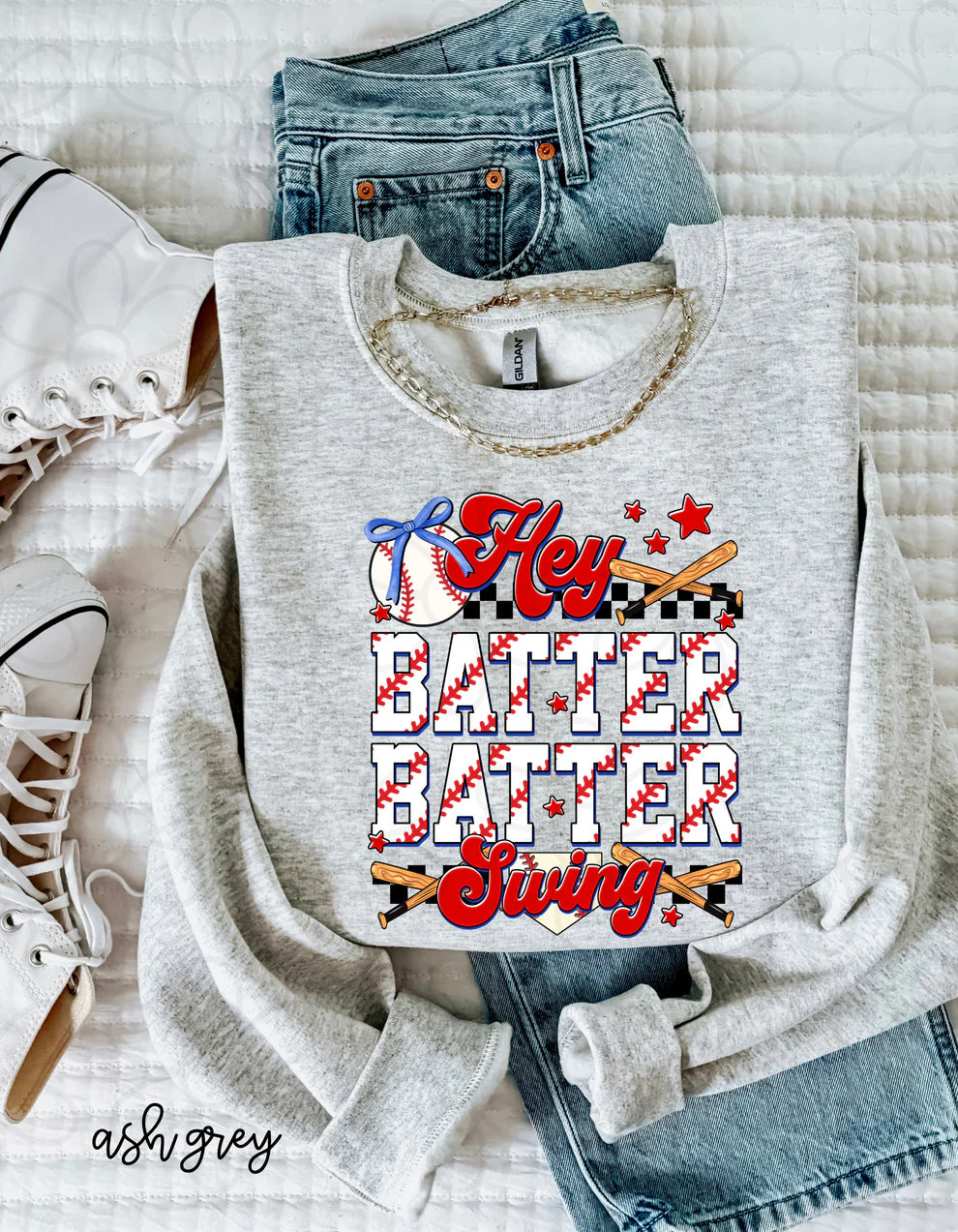 Baseball Hey Batter Batter Swing DTF Transfer