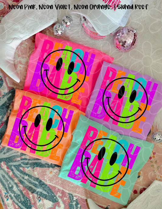 Beach Babe Smiley DTF Transfer