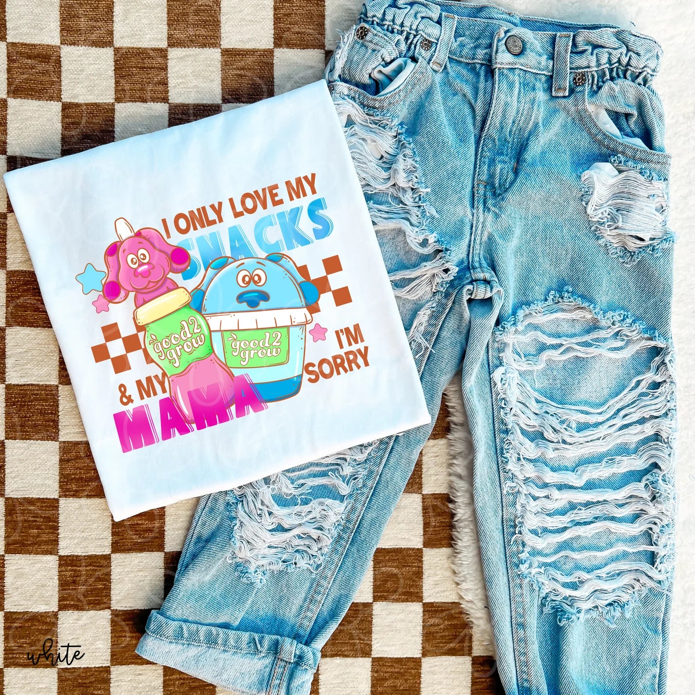 Blues Clues I Only Love My Snacks & My Mama DTF Transfer