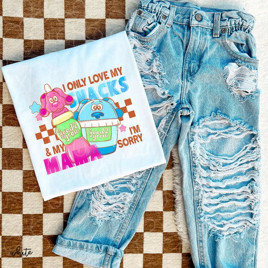 Blues Clues I Only Love My Snacks & My Mama DTF Transfer