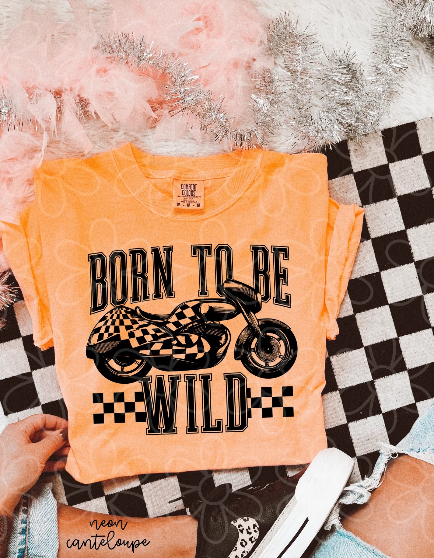 Born To Be Wild Checkered DTF Transfer