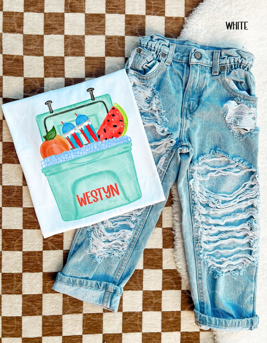 Boy Custom Name Summer Cooler DTF Transfer