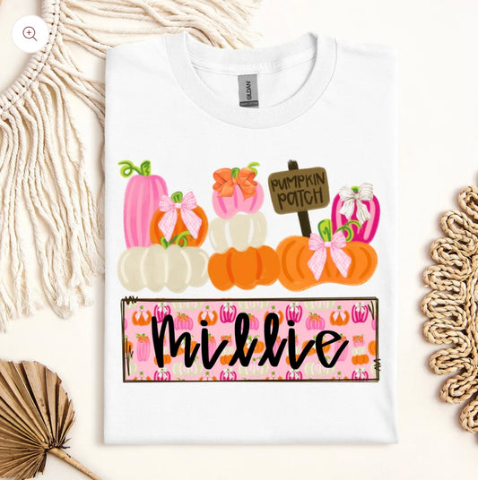 Custom Girls Pumpkin Patch DTF Transfer Only