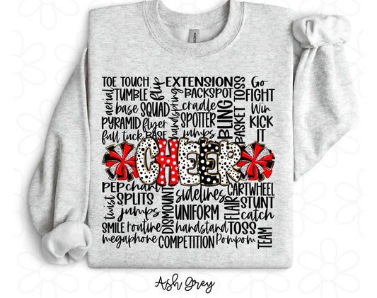 Red Cheer DTF Transfer