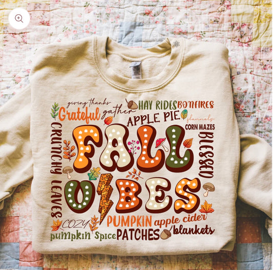 Fall Vibes DTF Transfer Only