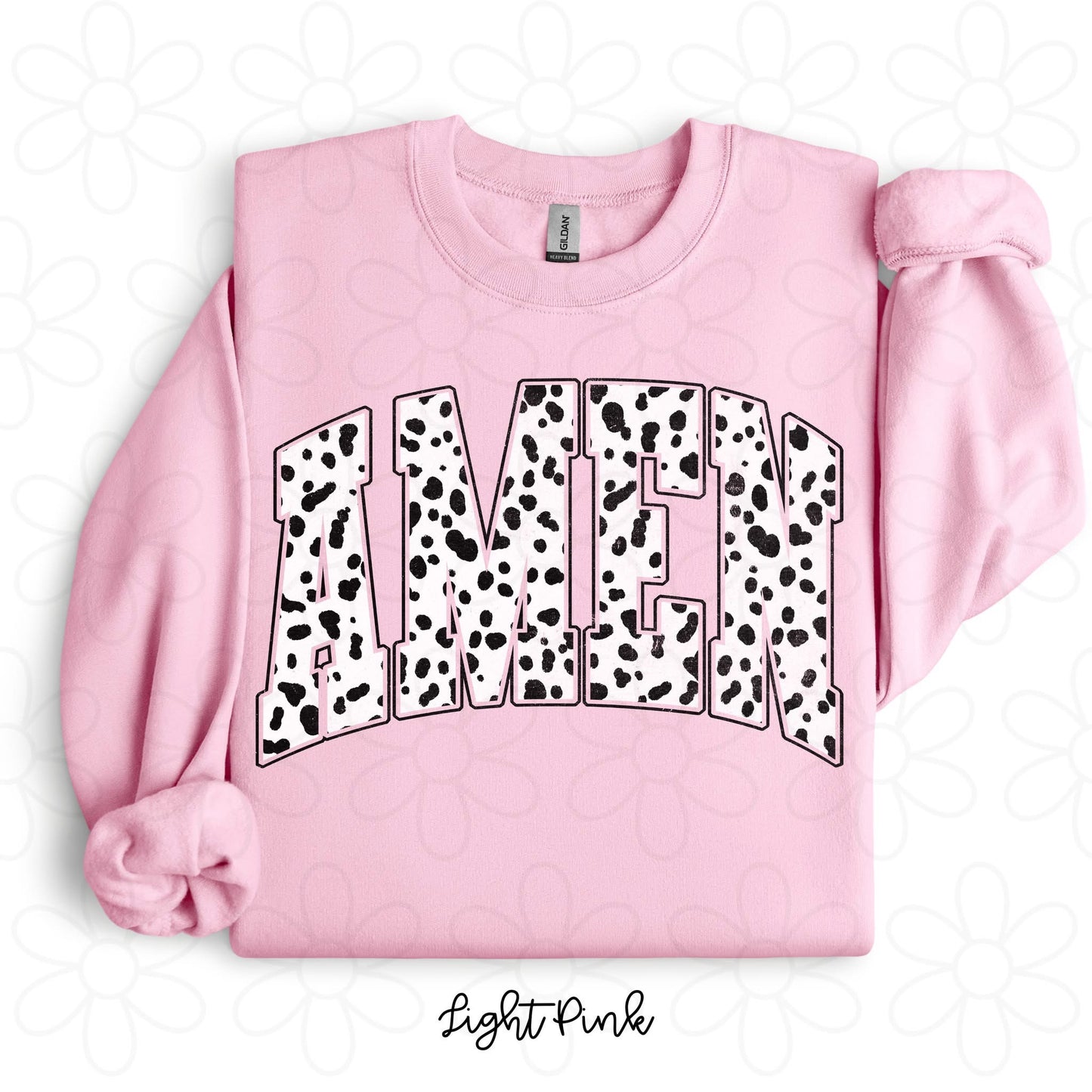 Dalmatian Print Amen DTF Transfer