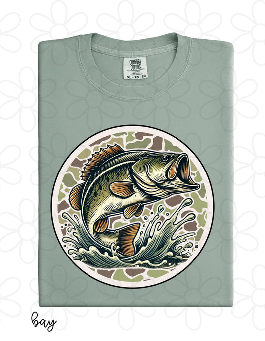 Camo Bass DTF Transfer