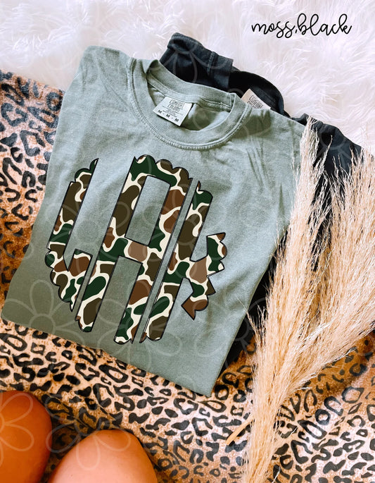 Camo Monogram DTF Transfer