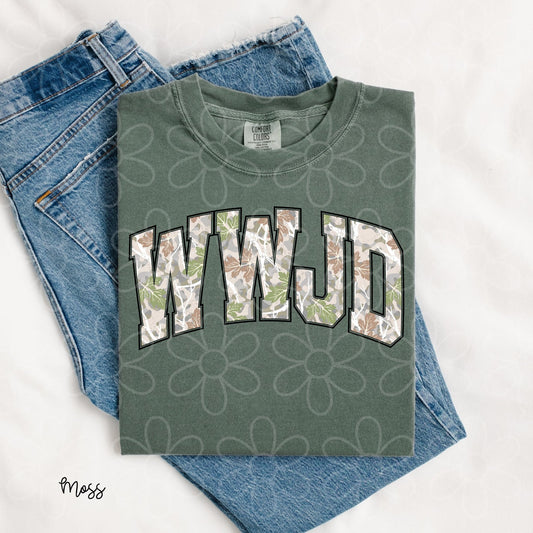 Camo WWJD DTF Transfer