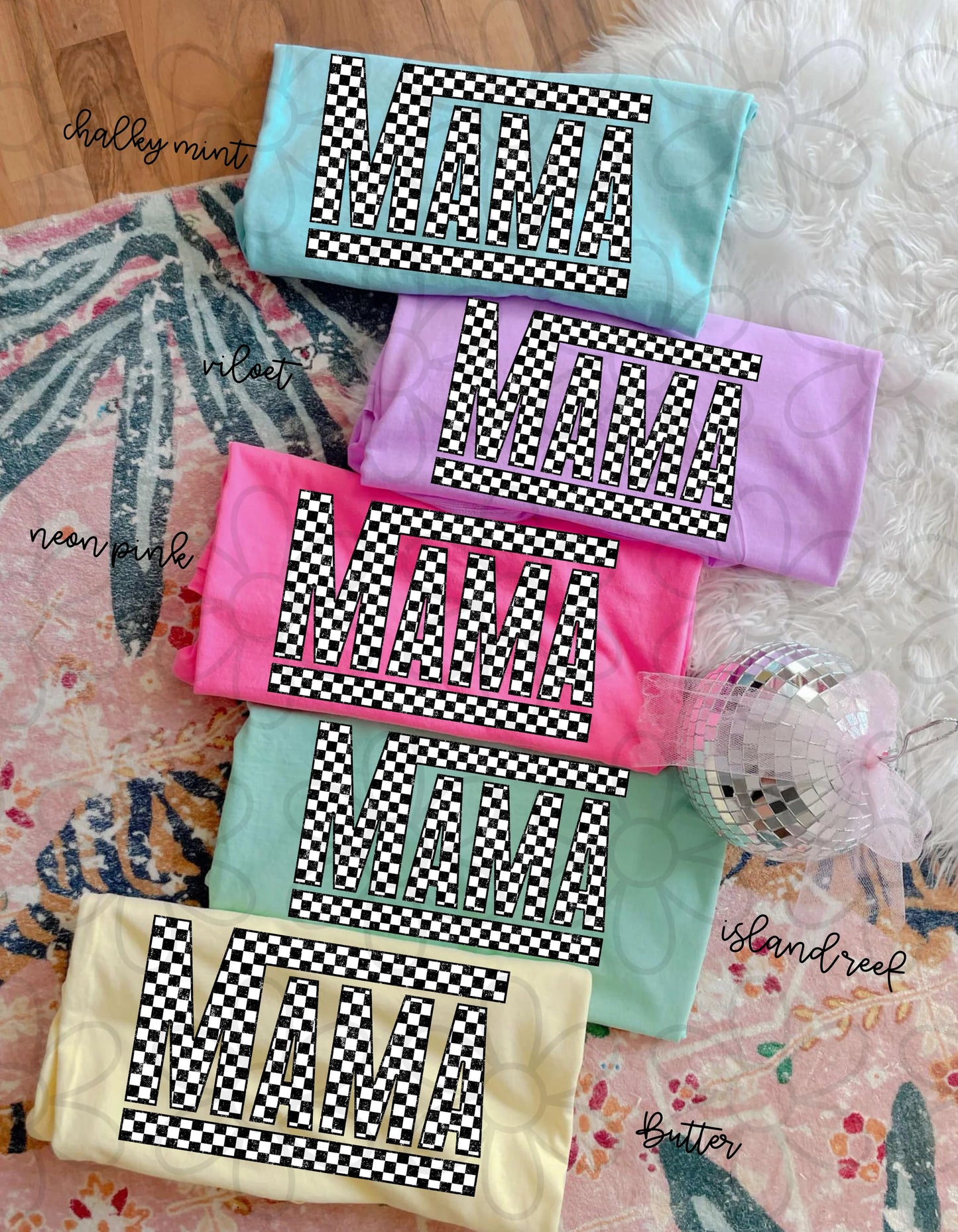 Checkered Mama DTF Transfer