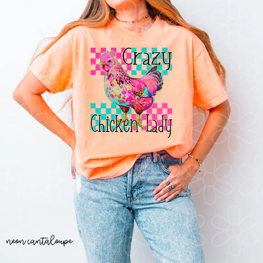 Crazy Chicken Lady DTF Transfer