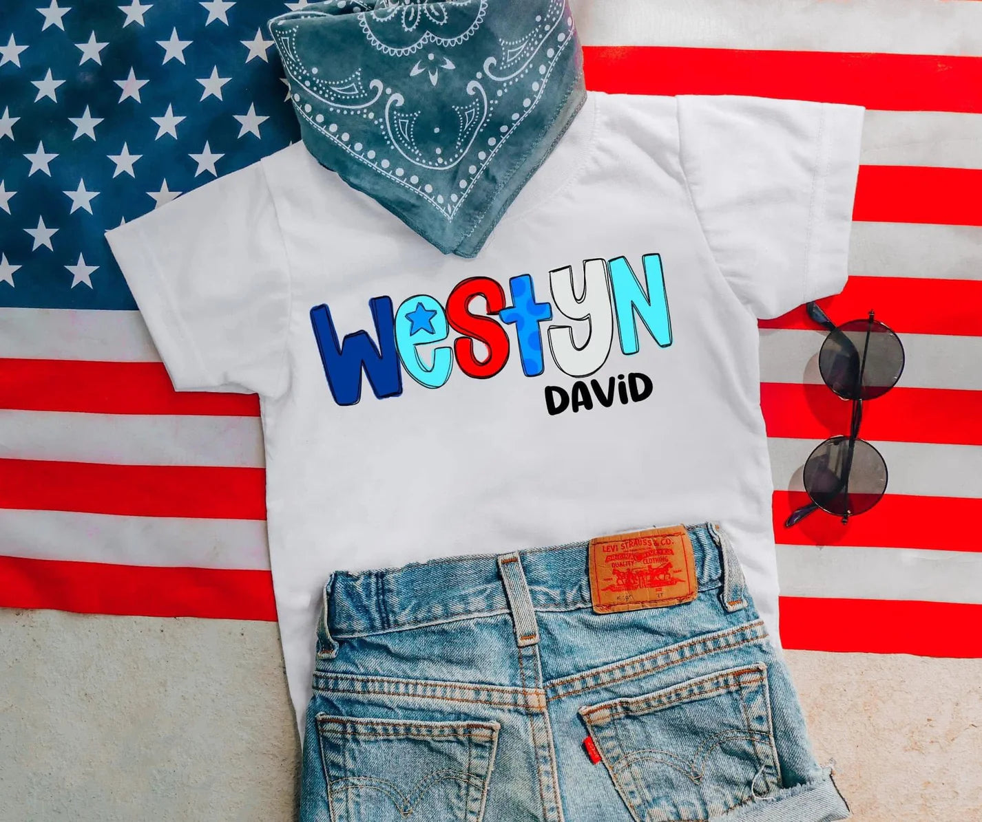 Custom 4th Of July Names DTF Transfer