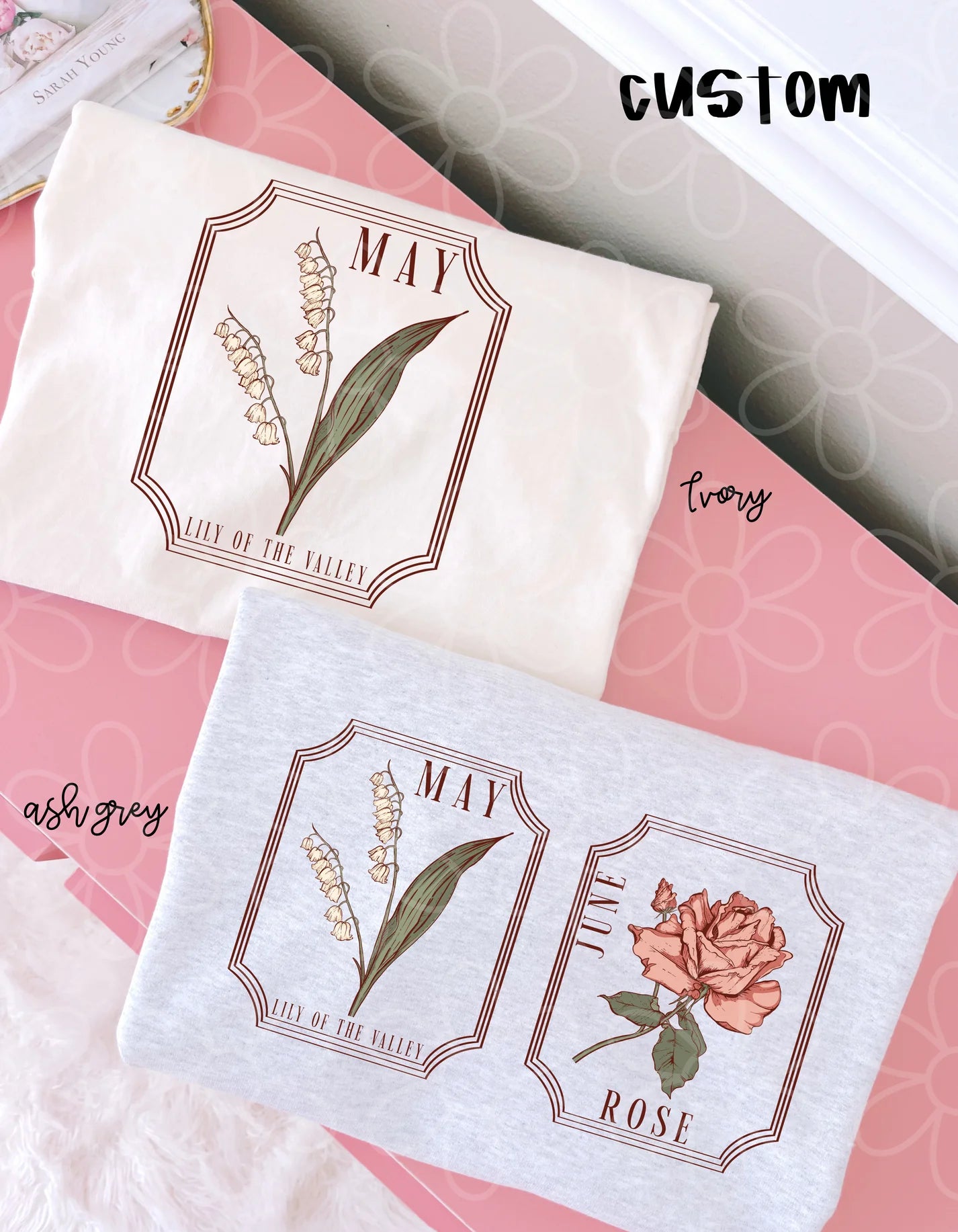 Custom Birth Month Flower DTF Transfer
