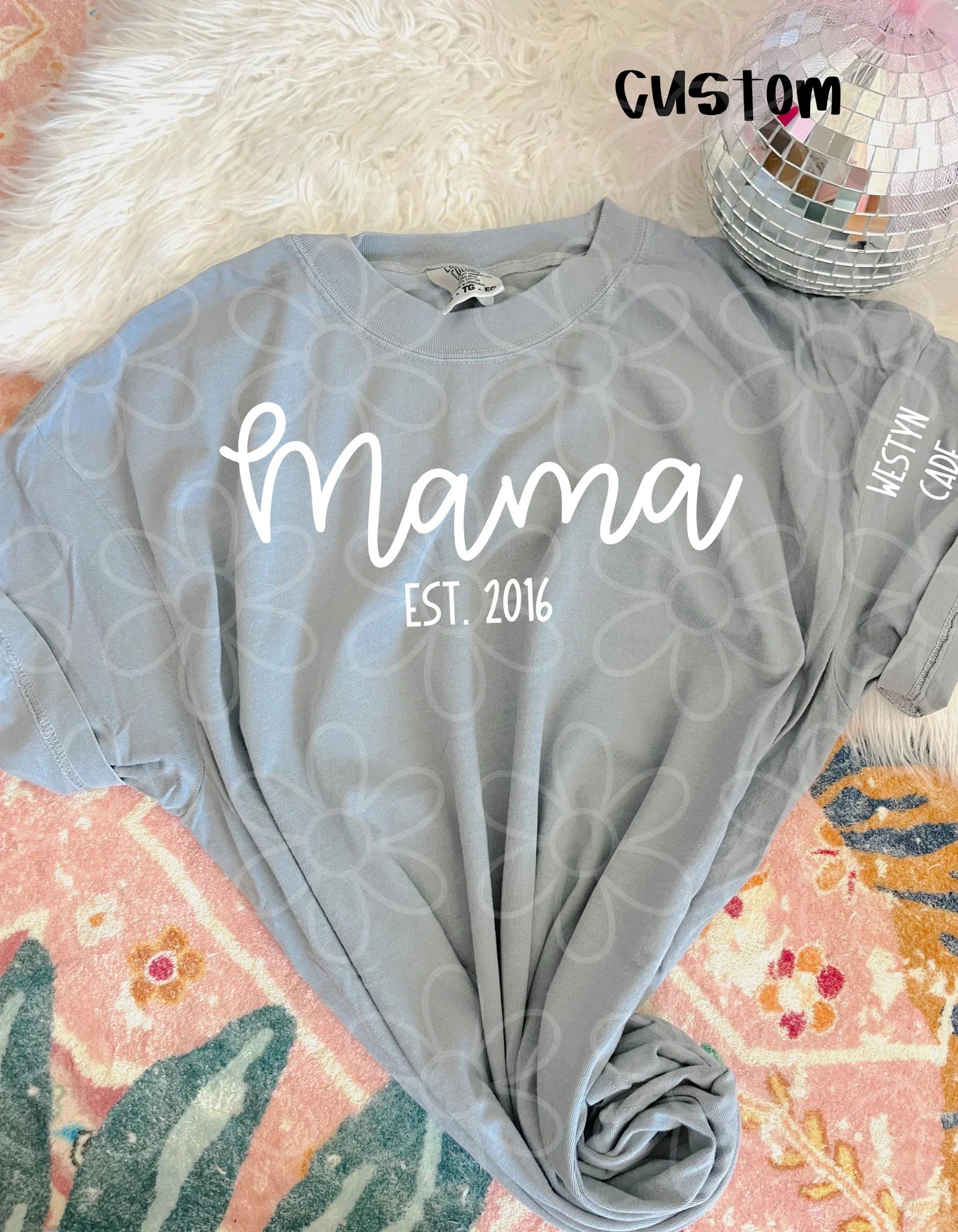 Custom Mama Est With Names DTF Transfer