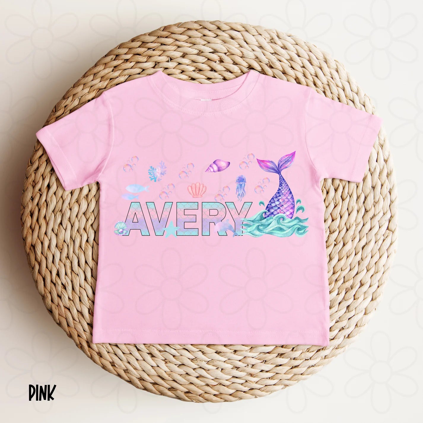 Custom Mermaid Name DTF Transfer