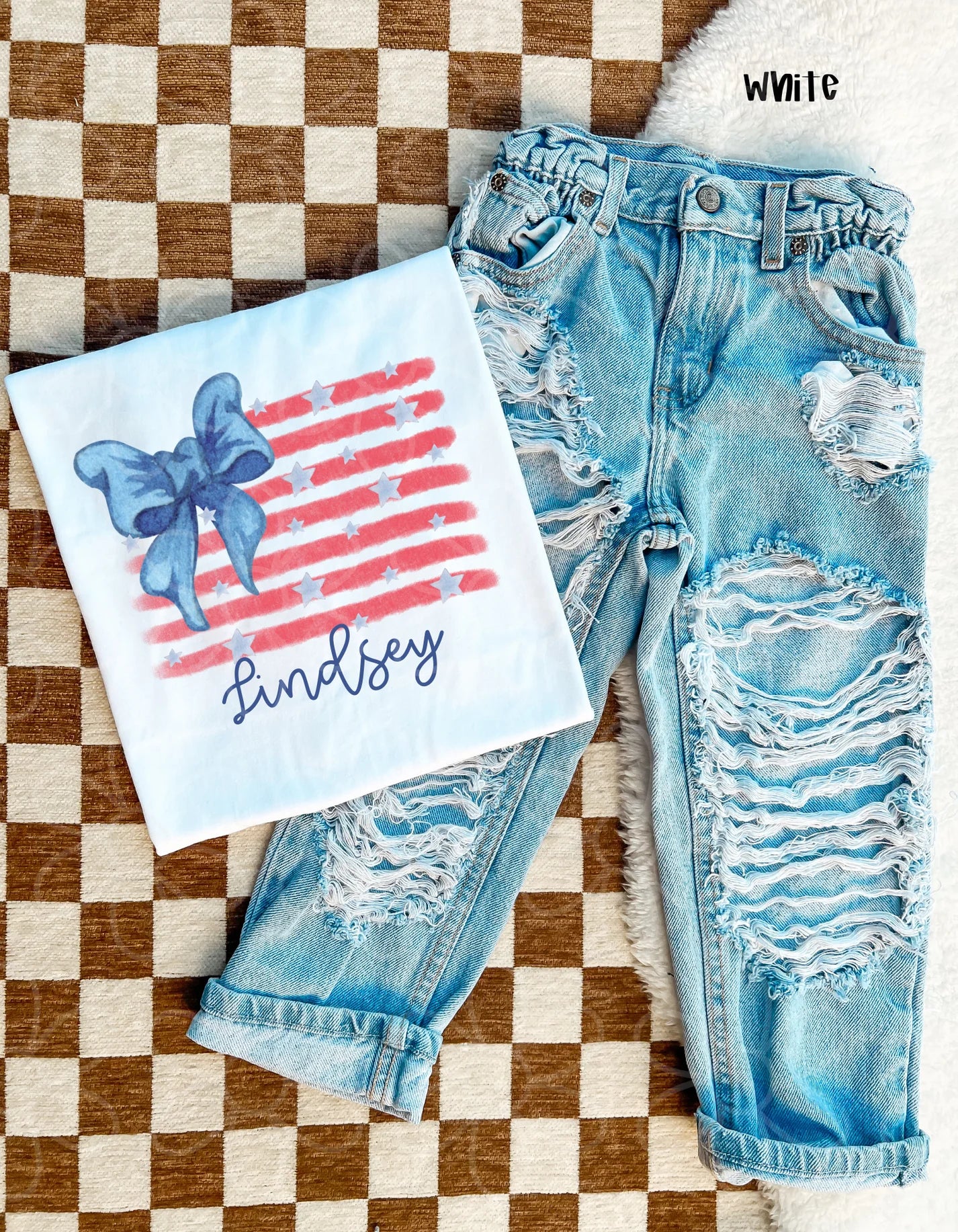 Custom Name Flag DTF Transfer