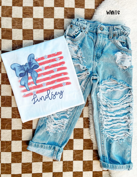 Custom Name Flag DTF Transfer