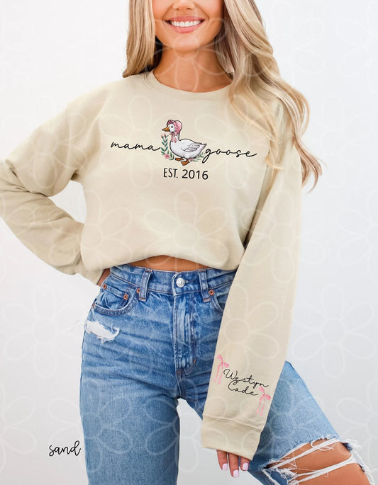 Custom Name Mama Goose DTF Transfer