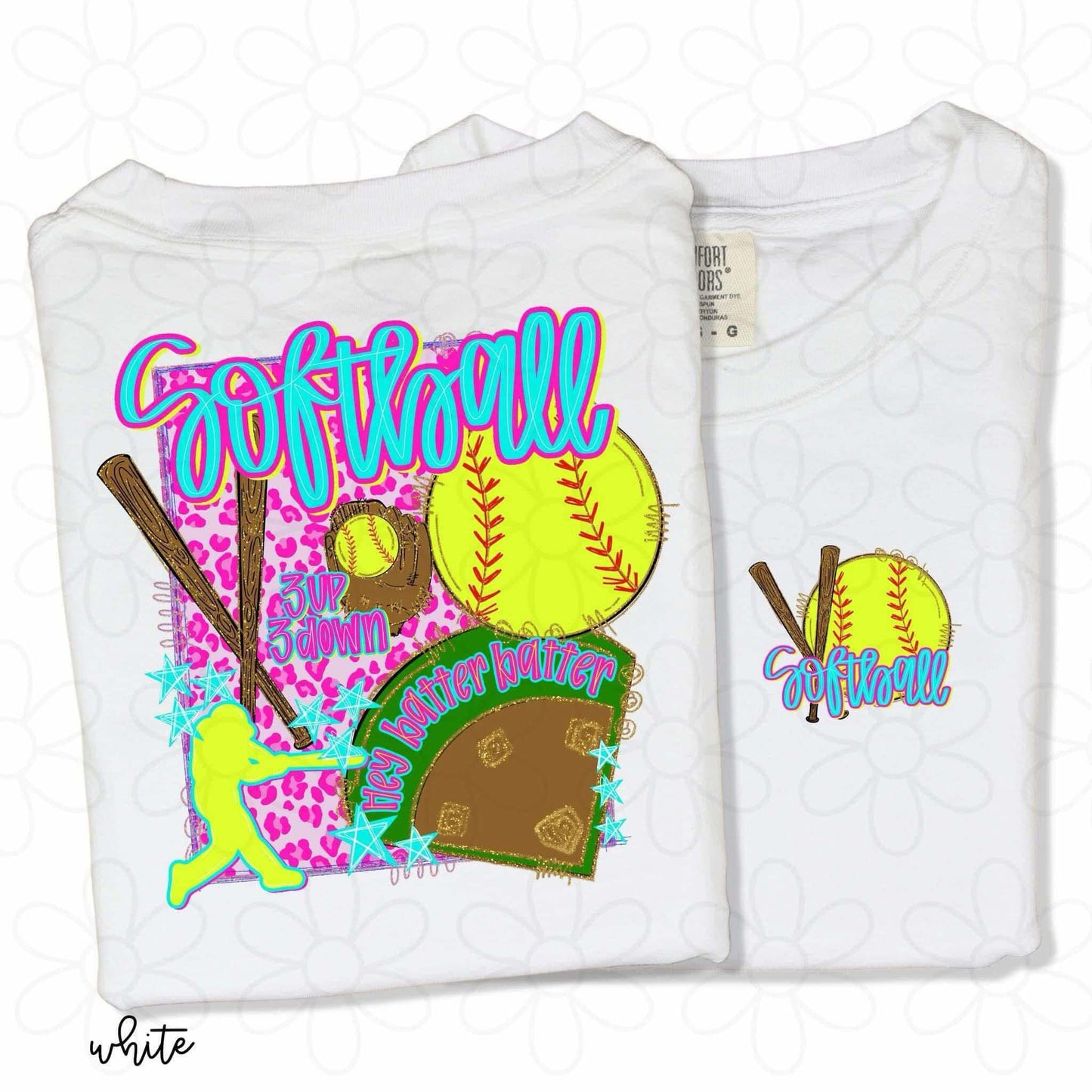 Youth Leopard Gold Glitter Softball Tee