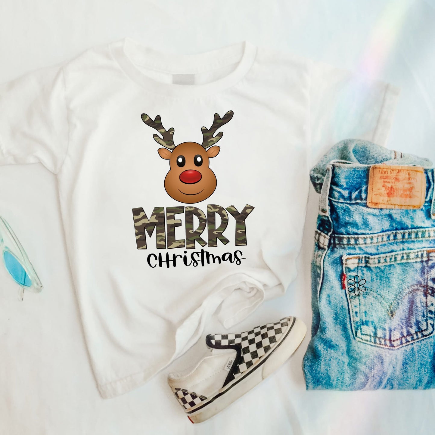 Camo Merry Christmas DTF Transfer Only