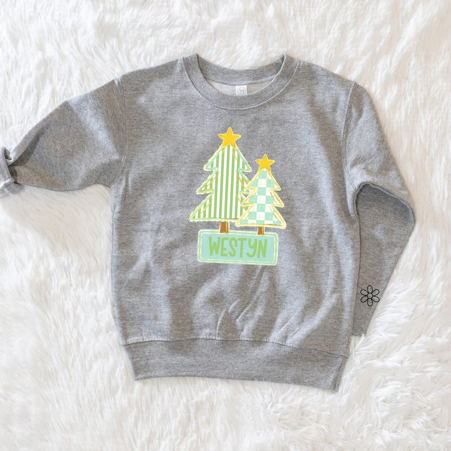 Custom Green Christmas Trees DTF Transfer Only