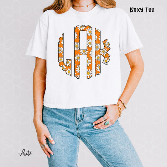 Daisy Monogram DTF Transfer