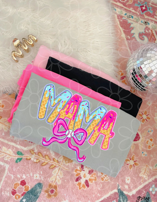 Drip Baseball Coquette Mama DTF Transfer