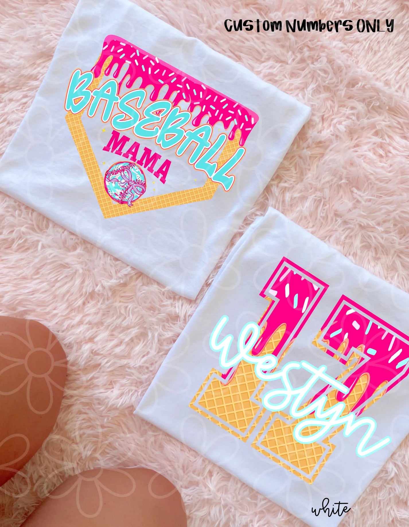 Drip Baseball Mama Custom Name & Number DTF Transfer