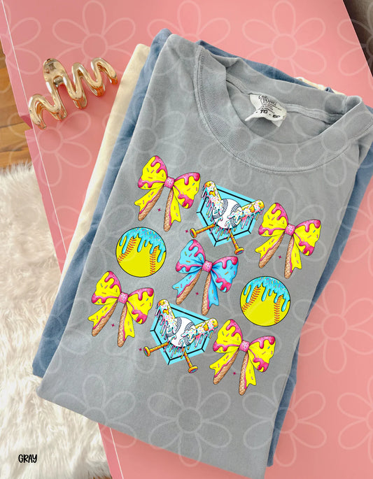 Drip Softball Coquette DTF Transfer