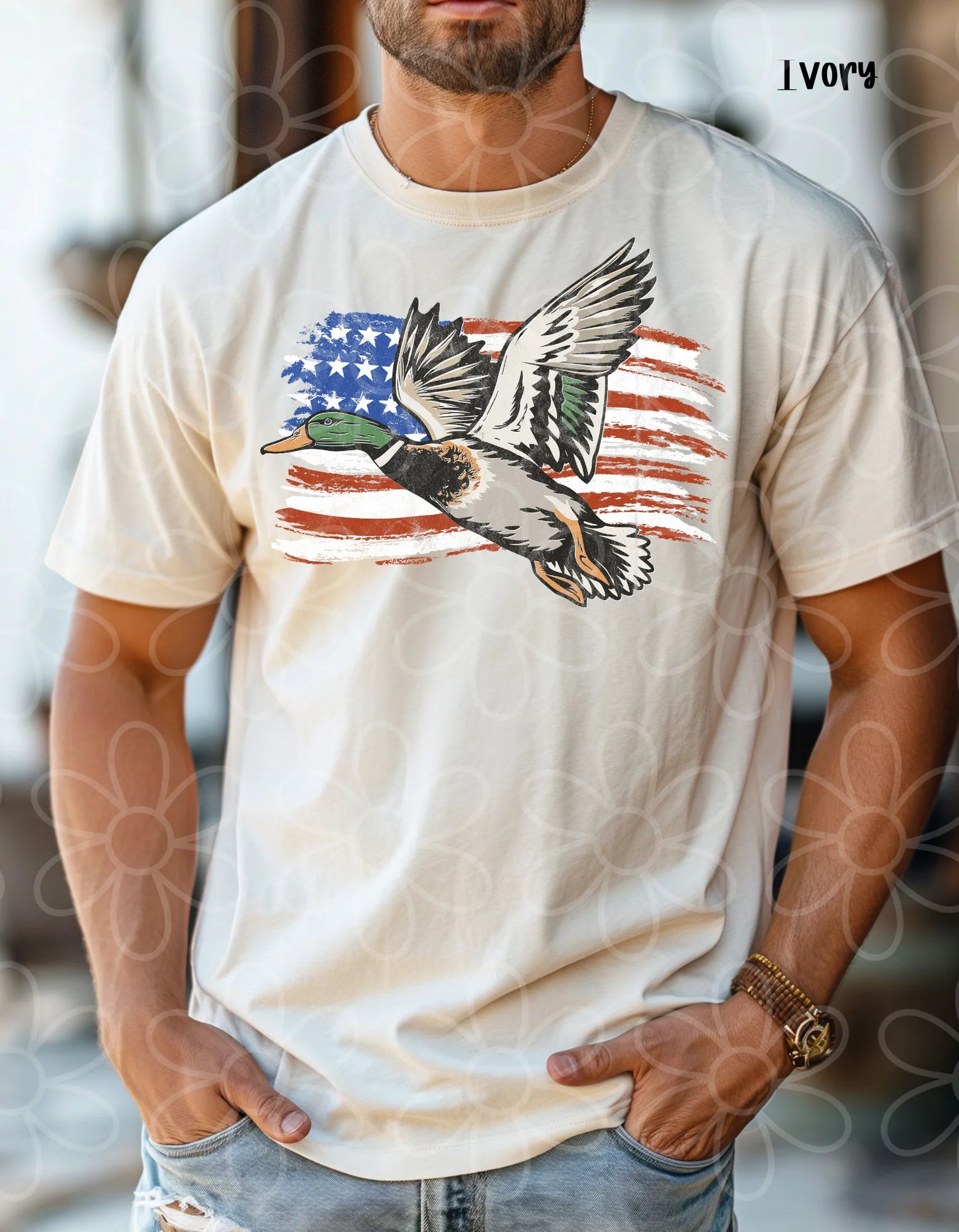 Duck USA Flag DTF Transfer