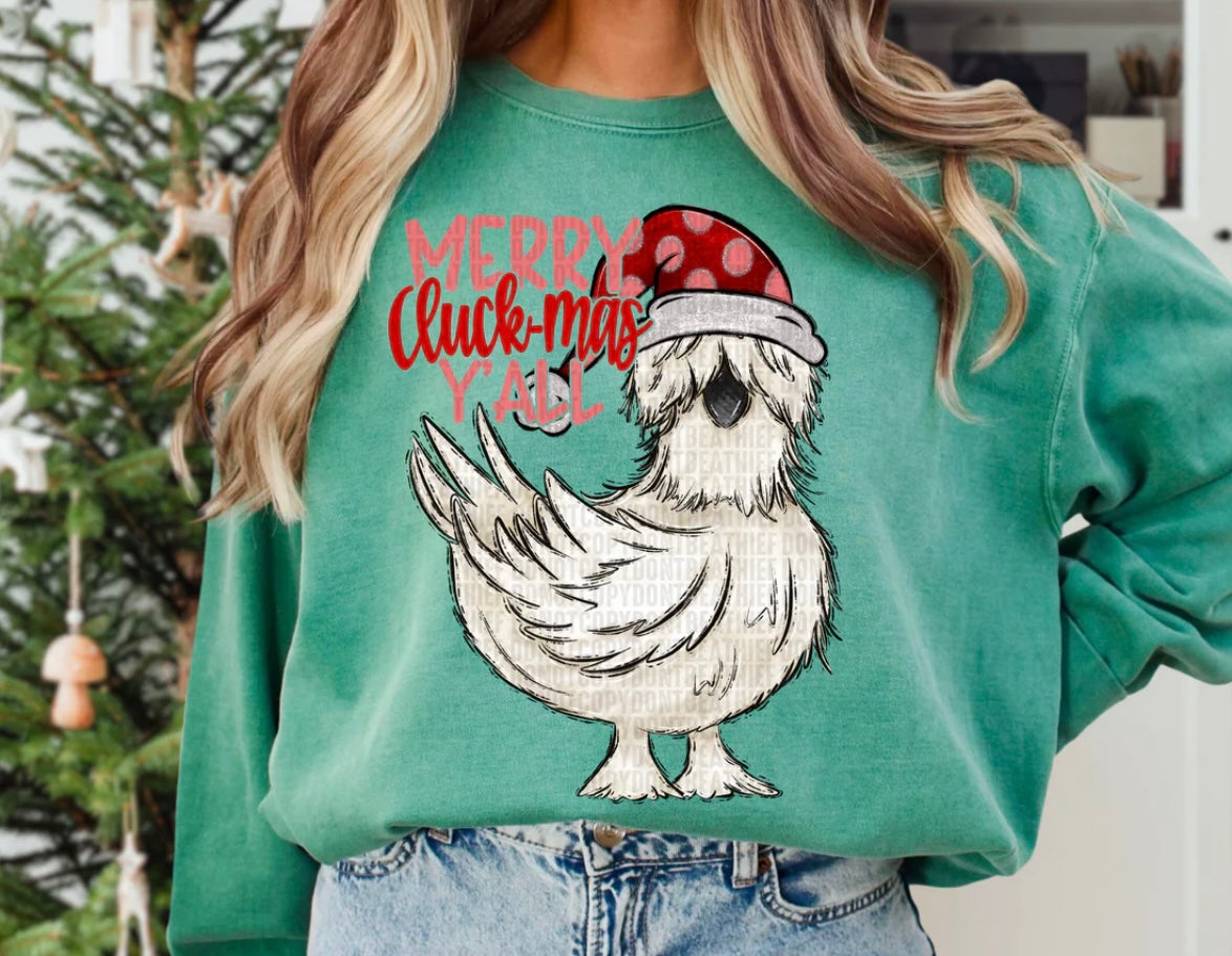 Merry Cluckmas Yall DTF Transfer Only