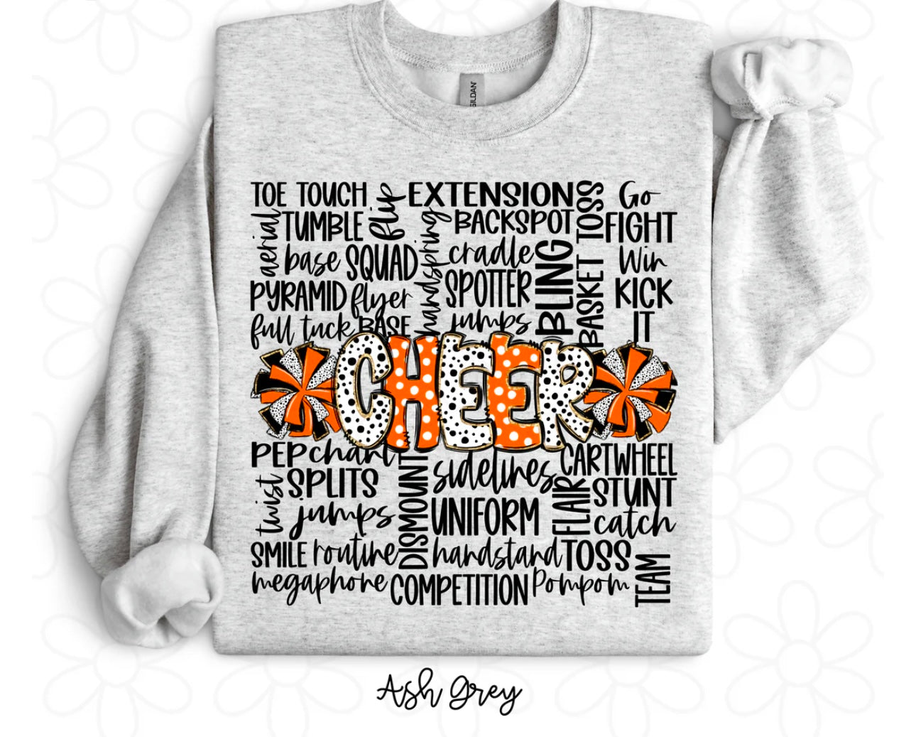 Orange Cheer DTF Transfer