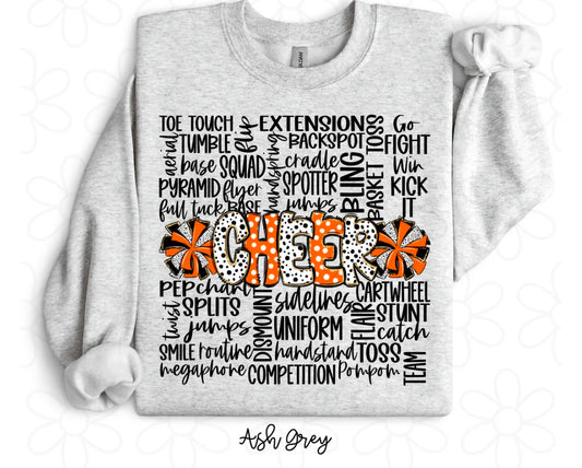 Orange Cheer DTF Transfer