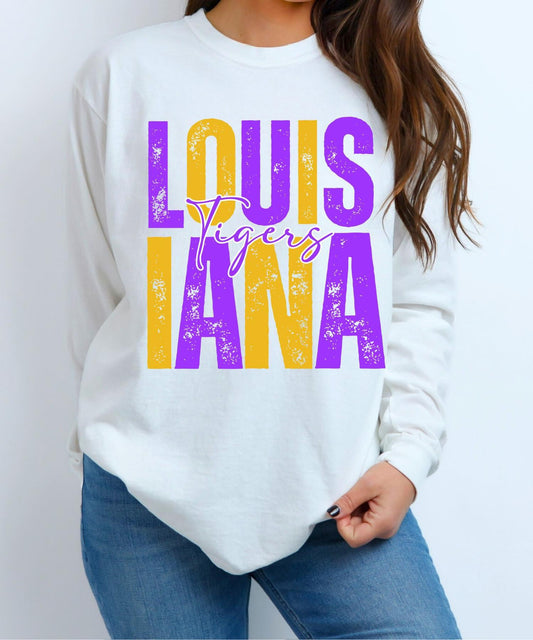 LSU Tigers Distressed Tee