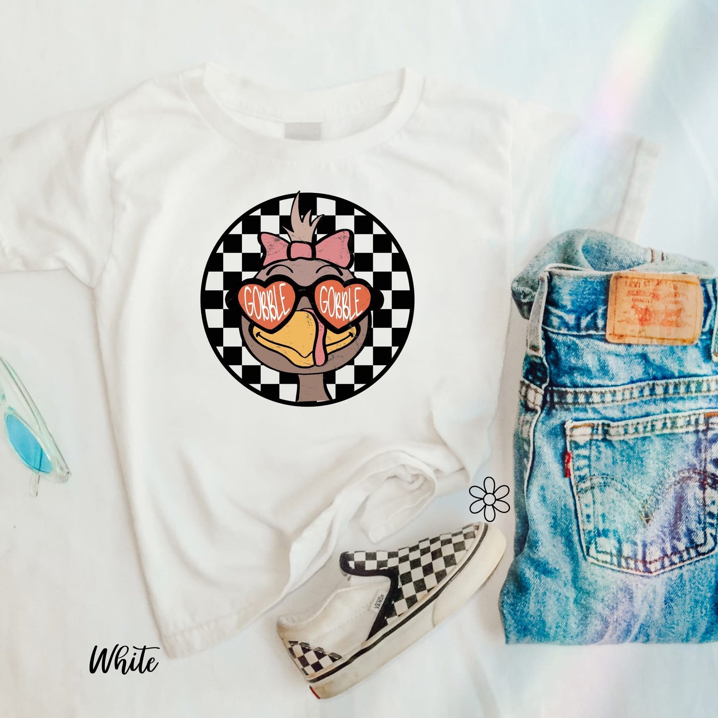 Gobble Gobble Turkey Girl DTF Transfer Only