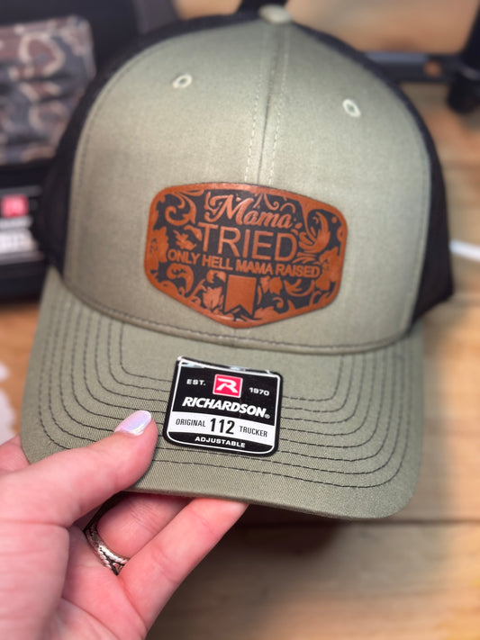 Mama Tried Leather Patch Hat