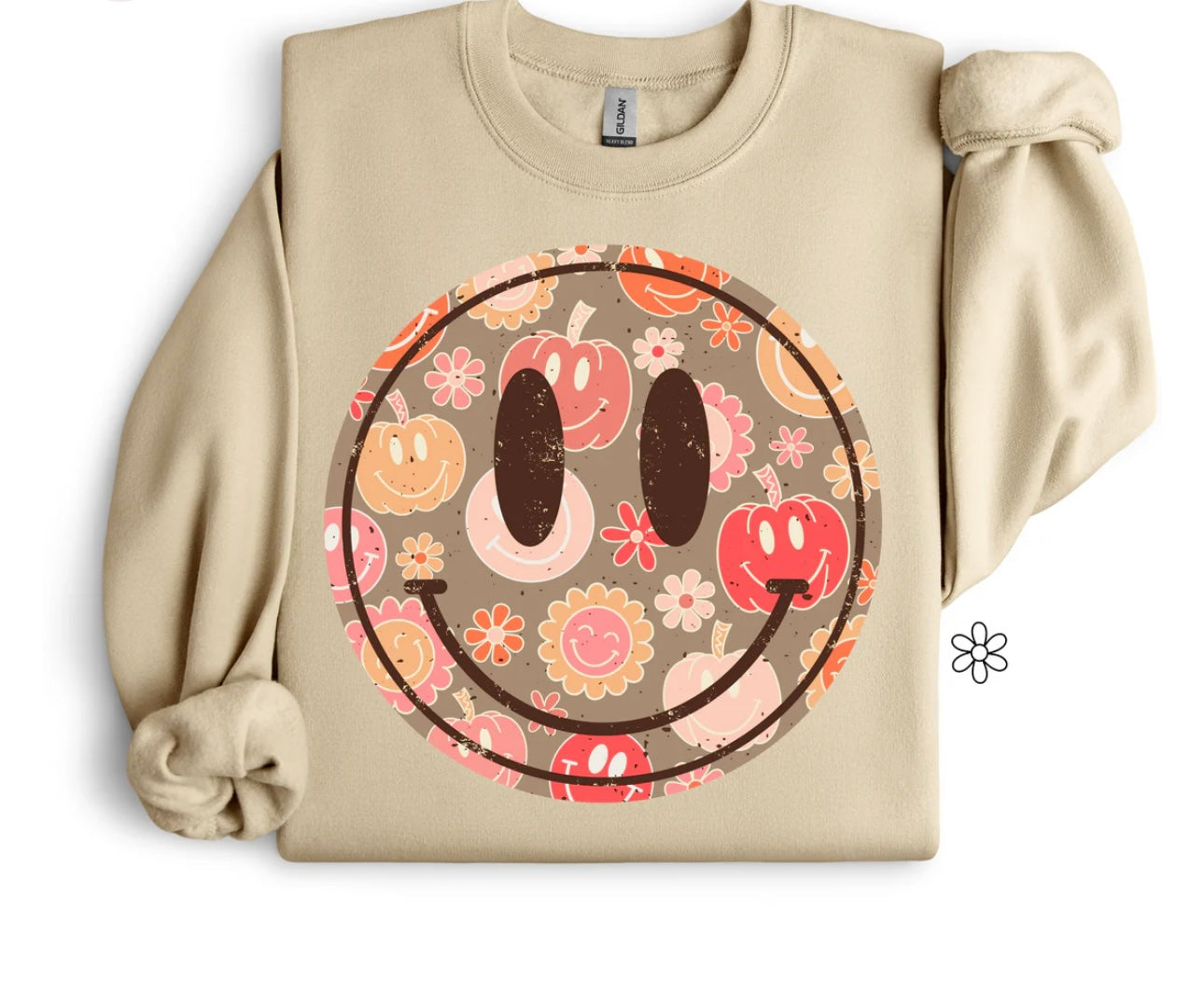 Fall Smiley DTF Transfer Only