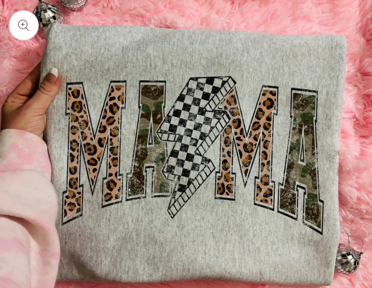 Camo Leopard Mama DTF Transfer Only