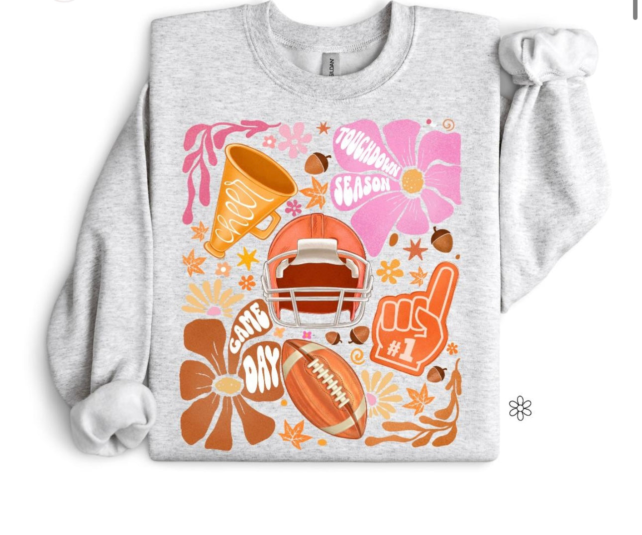 Flower Game Day DTF Transfer Only