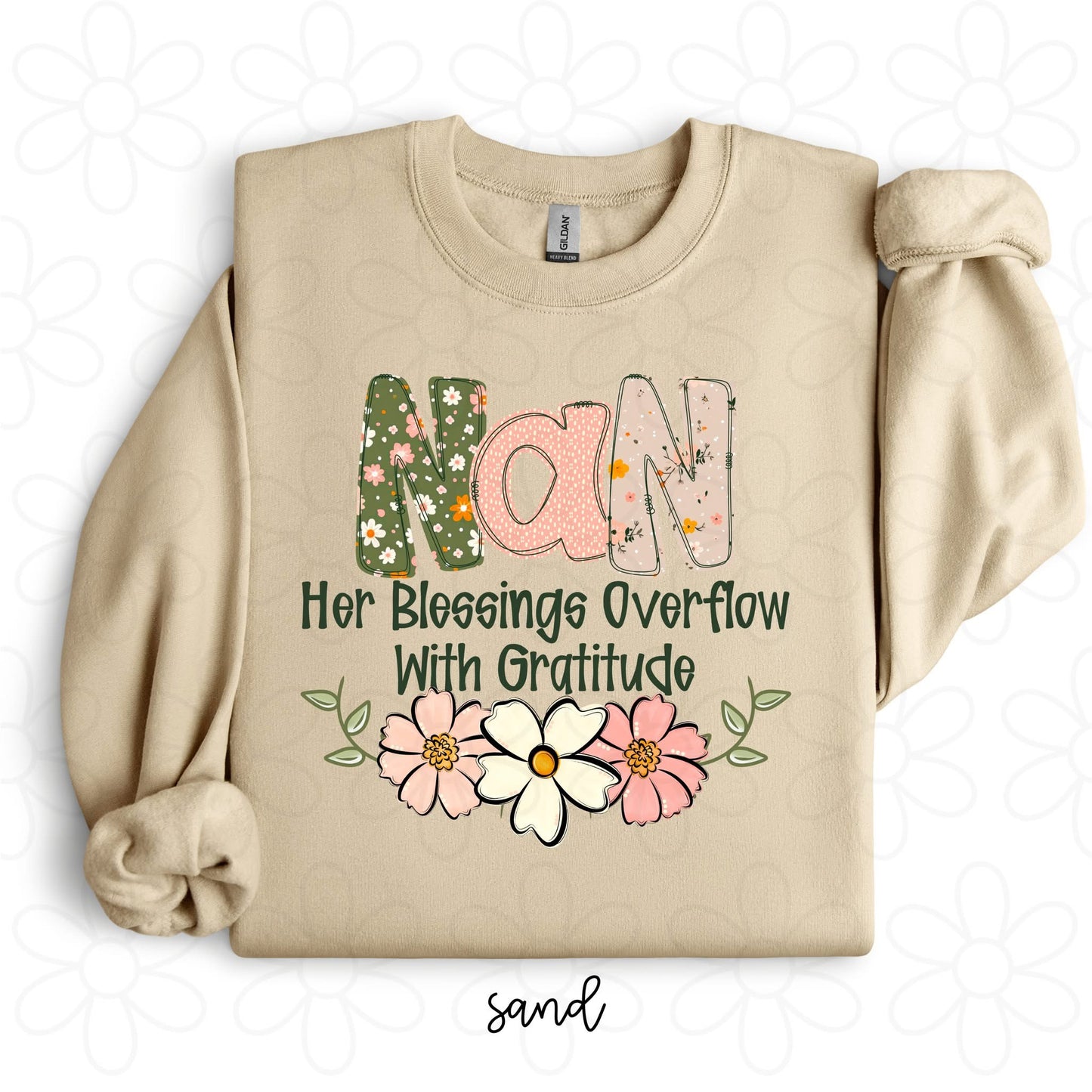 Custom Her Blessings Overflow With Gratitude (Multiple Options) DTF Transfer