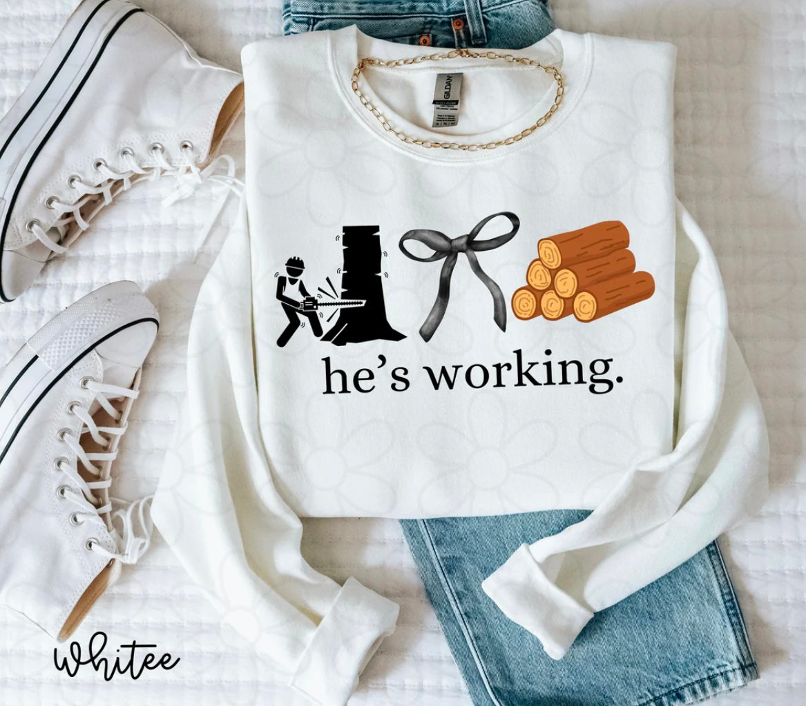He's Working Tee