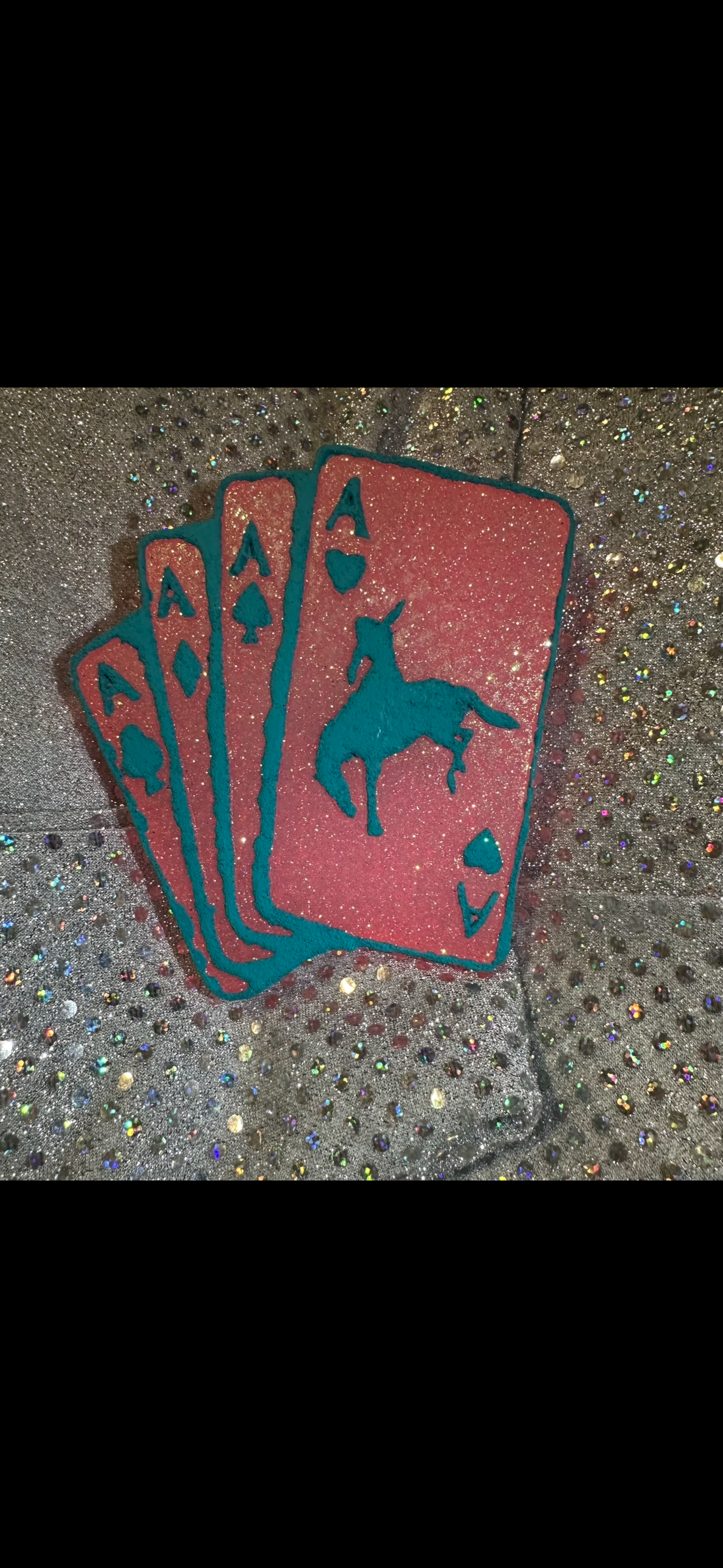 Cowboy Poker Hand Car Freshie