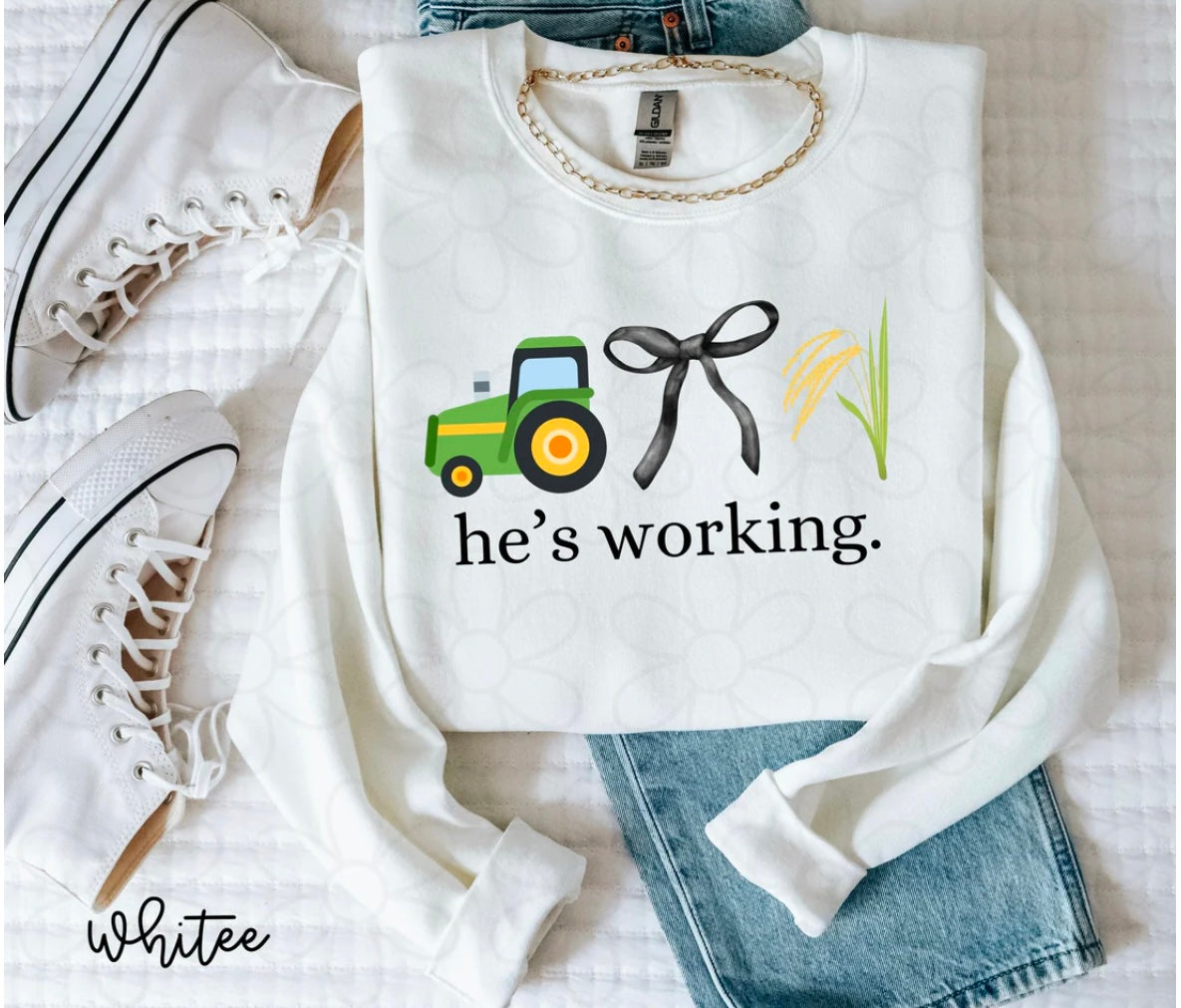 He's Working (Multiple Options) DTF Transfer