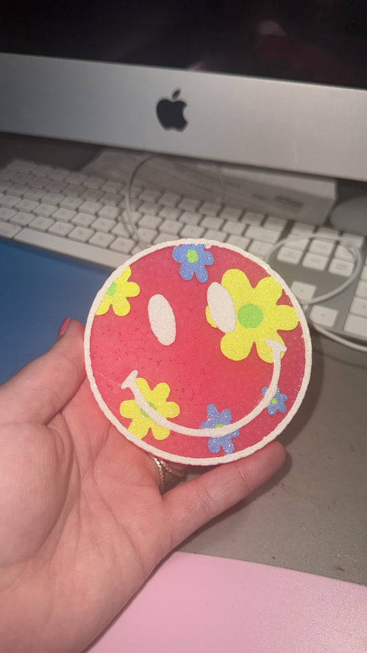 Smiley Flower Circle Car Freshie